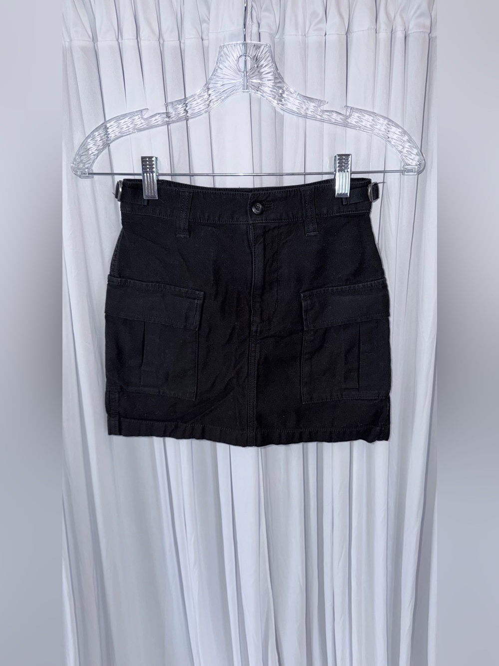 TNA Black Cargo Pocket Mini Skirt